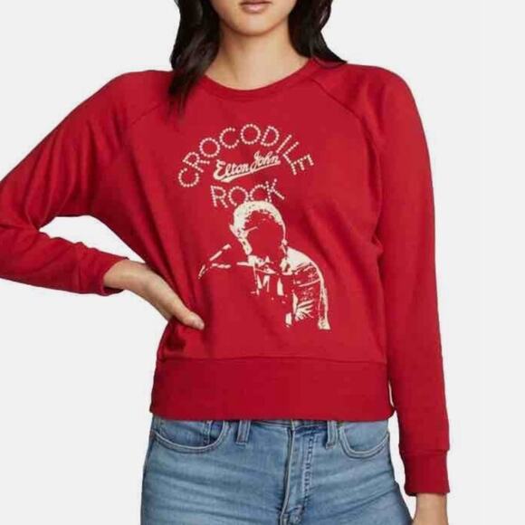 Chaser Sweaters - NWT CHASER size medium Crocodile Rock Red woman's Sweater